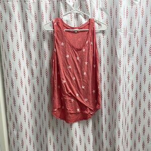 Large Red Stars Lucky Brand tank top